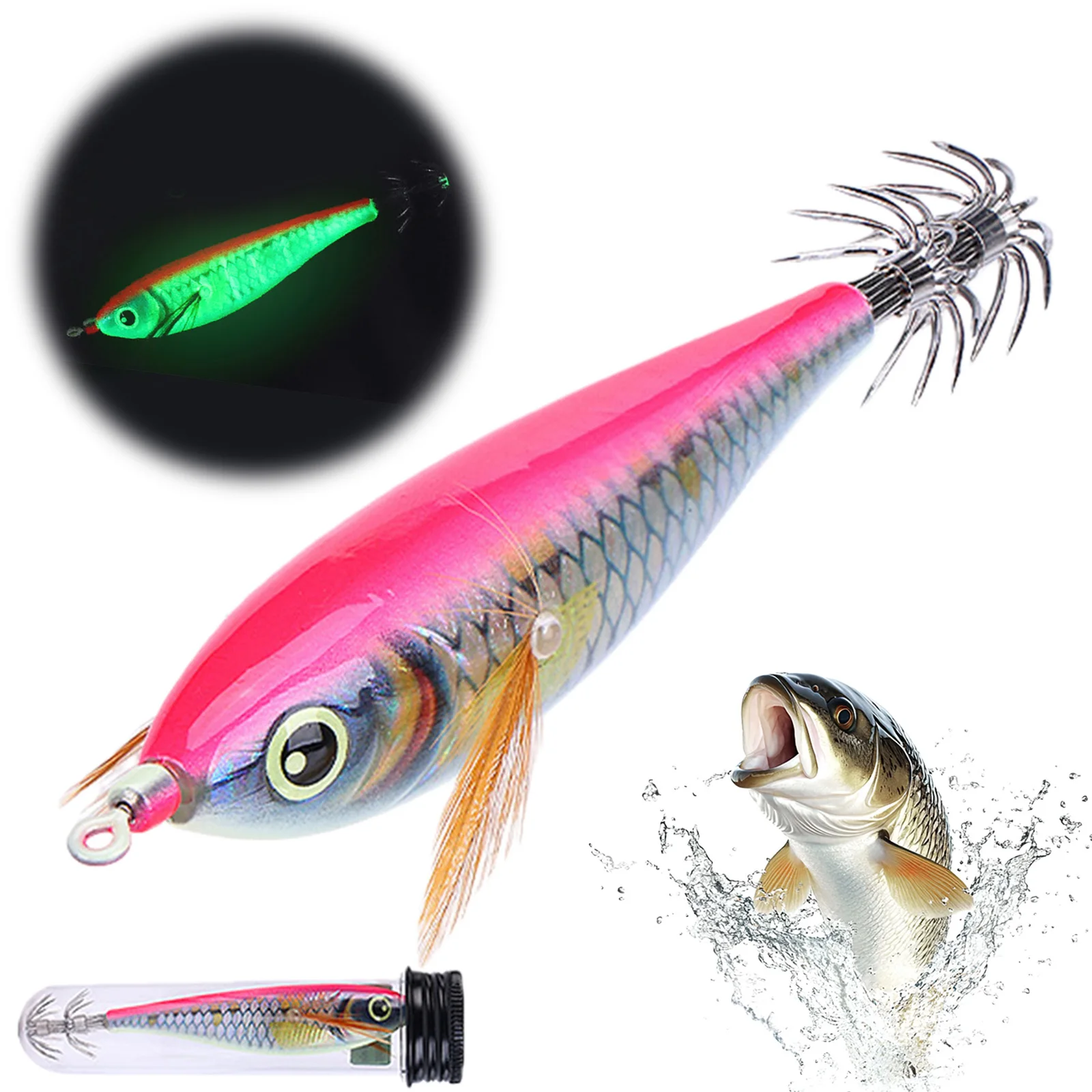 Squid Jig Hook with 3D Hologra - đánh giá và giá Fishing Hook Treble