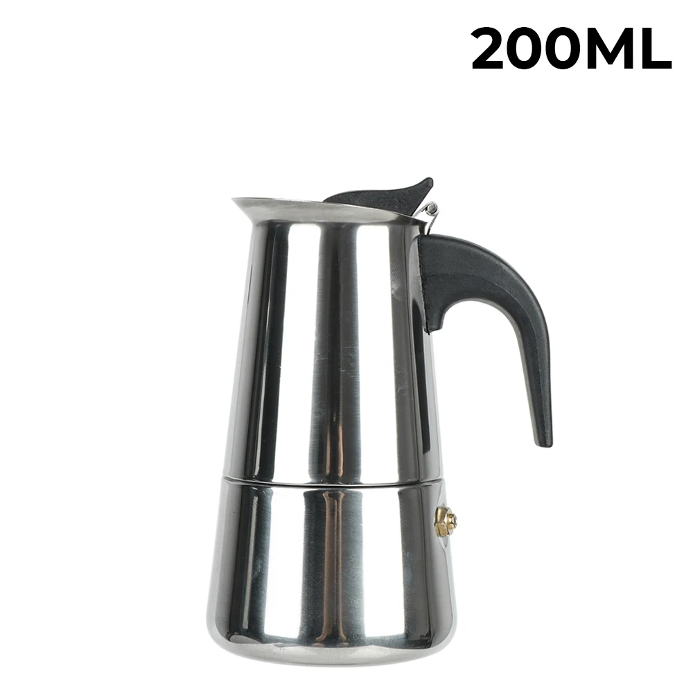 Coffee Maker Pot Mocha Espresso Latte Stovetop Filter Moka Coffee Maker 2/4/6/9 Cups Stainless Steel Coffee Pot for Kitchen