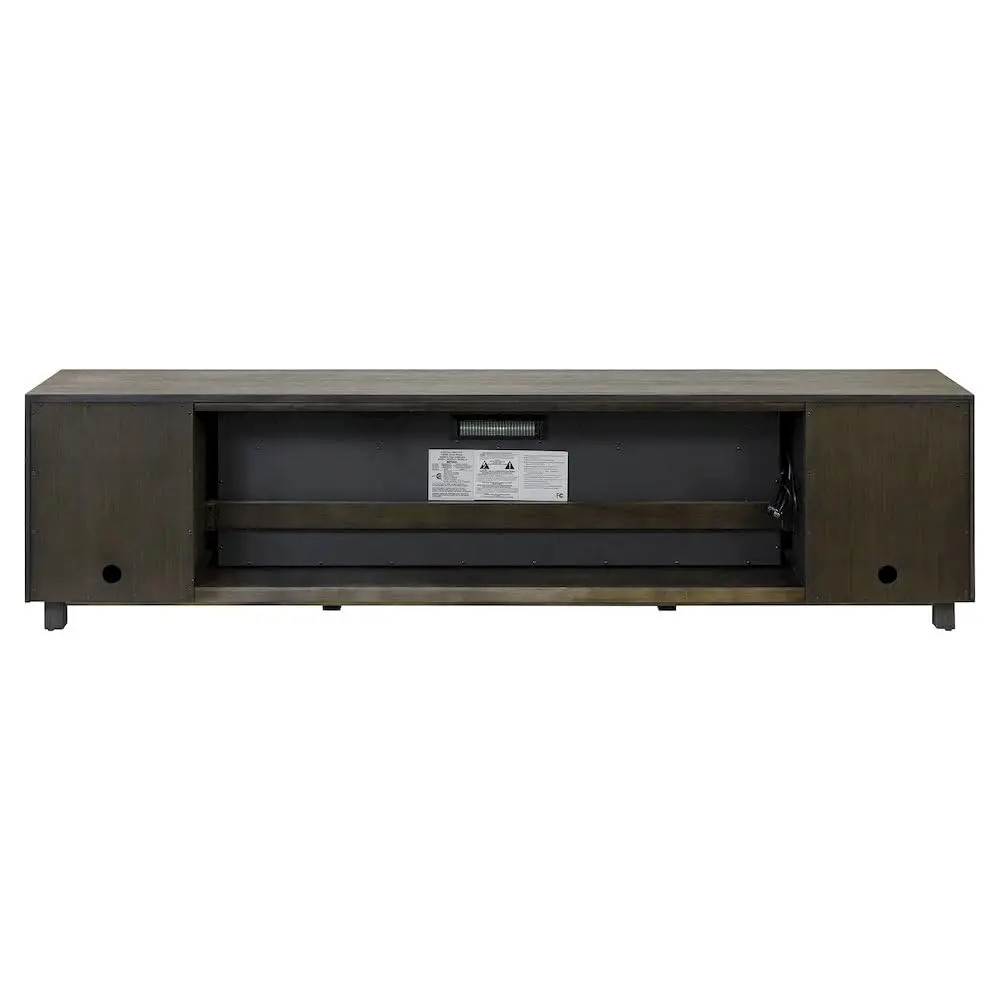 Gray Electric Fireplace TV Stand, Modern Entertainment Center with Fireplace, TV Console for Living Room Ambience and Storage