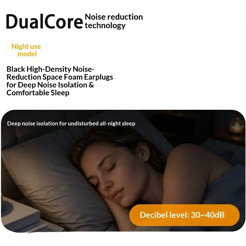 Dreamlight Adaptive Noise-Canceling Earplugs Soft Comfortable Soundproofing Earplugs Portable Side Sleeping Artifact Set Snugly