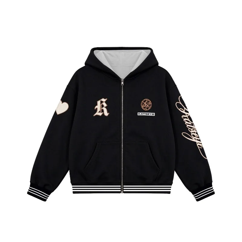 WILDWORLD Tour KATSEYEs Zip Up Hoodie Women Men Vintage Gothic Letter Print Hooded Jacket Y2K Streetwear Long Sleeve Sweatshirts