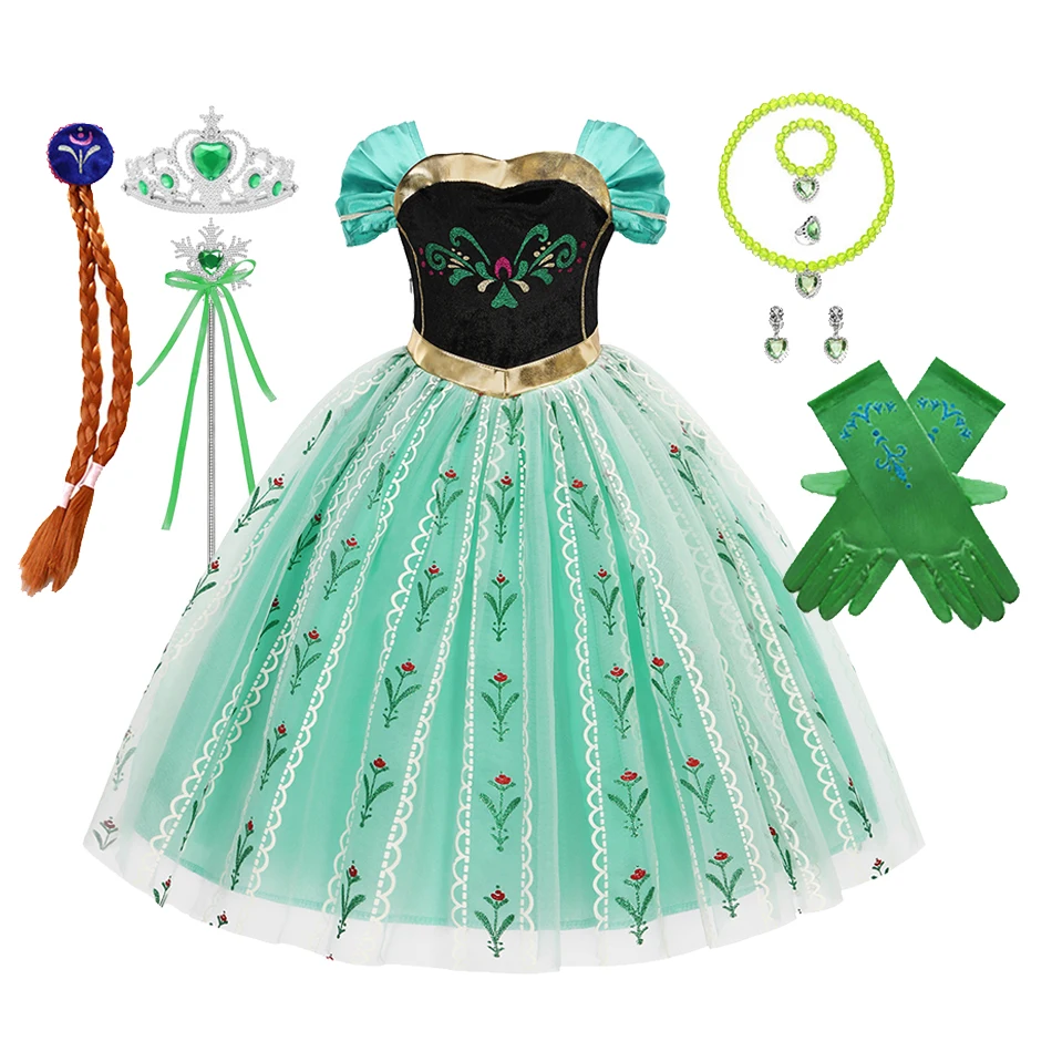 

Платье Снежной Королевы для девочек, платья принцессы Анны и Эльзы, детские нарядные детские платья, нарядное праздничное платье на день рождения, карнавал