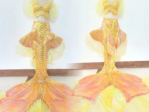 MRYUNER Orijinal Fantezi Kabuk Koi Denizkızı Kuyruğu Mayo Oceanarium Dalış Spor Denizkızı Performans Çekim