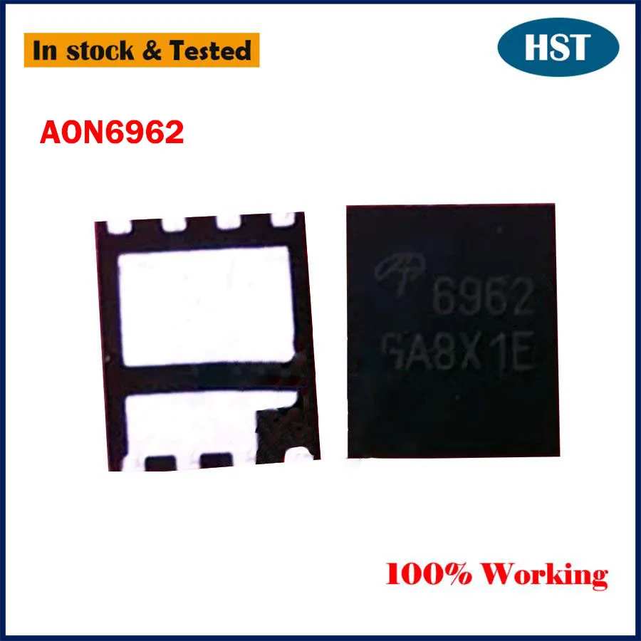 10PCS/LOT New Original  AON6962 AO6962 6962 QFN5*6 IC Chip Chipset