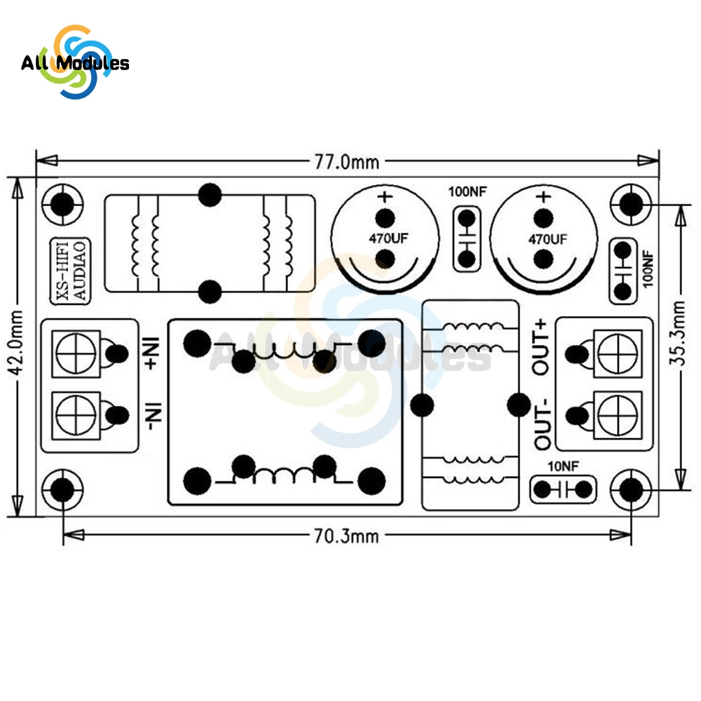 Scheda filtro raddrizzatore DC 50V amplificatore di potenza scheda raddrizzatore di alimentazione altro amplificatore ad alta potenza