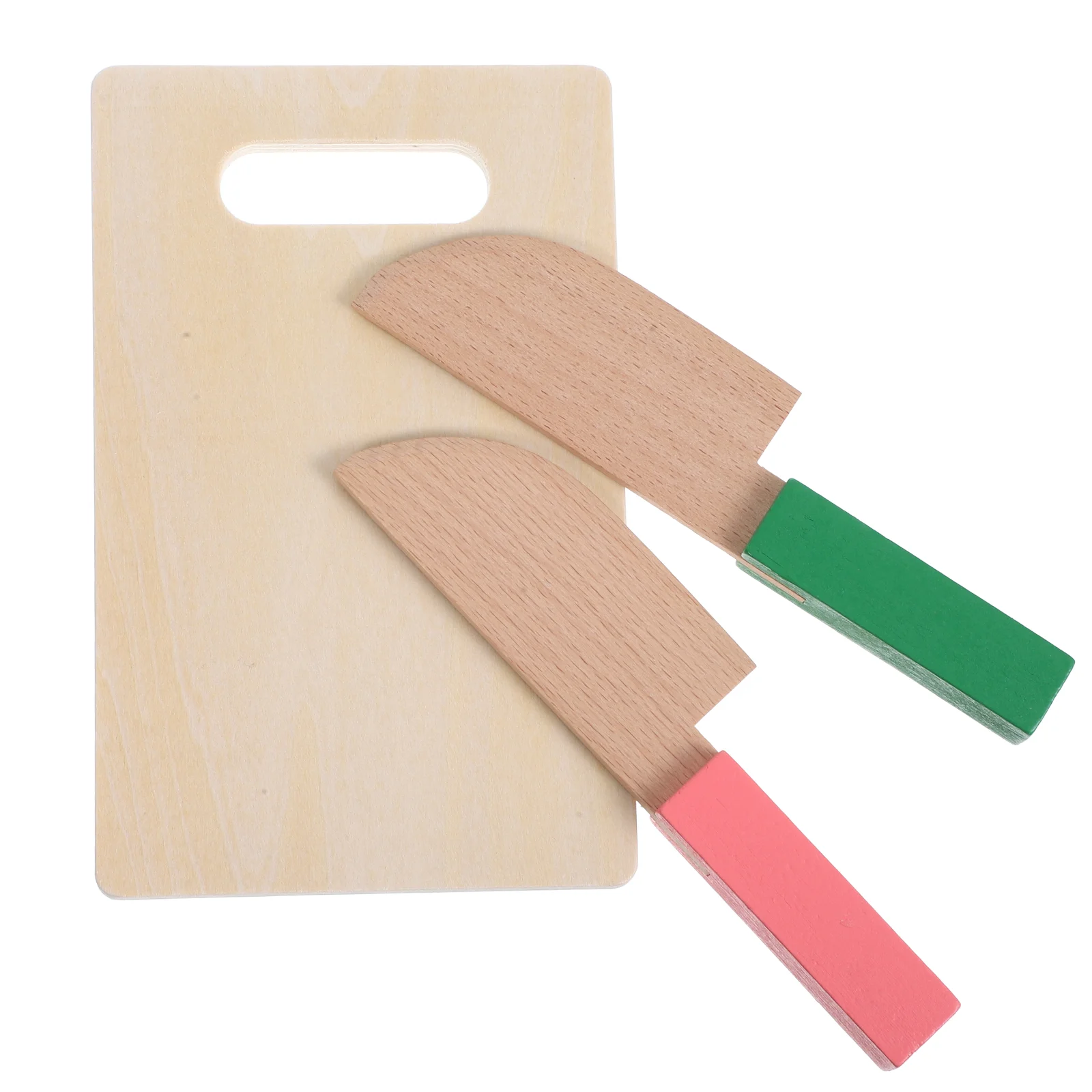 Children's Knife Toys Kitchen Wood Wooden Cutting Board for Kids Fruit Veggies Safe