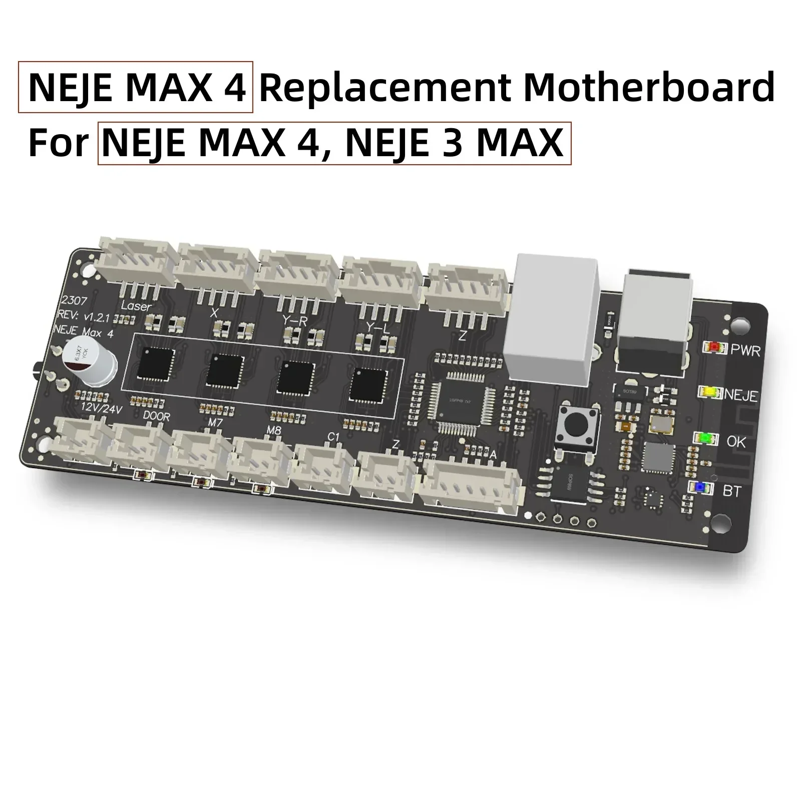 2025 NEJE MAX series engraving machine has a new upgraded motherboard, high-performance PCB, and supports NEJE software