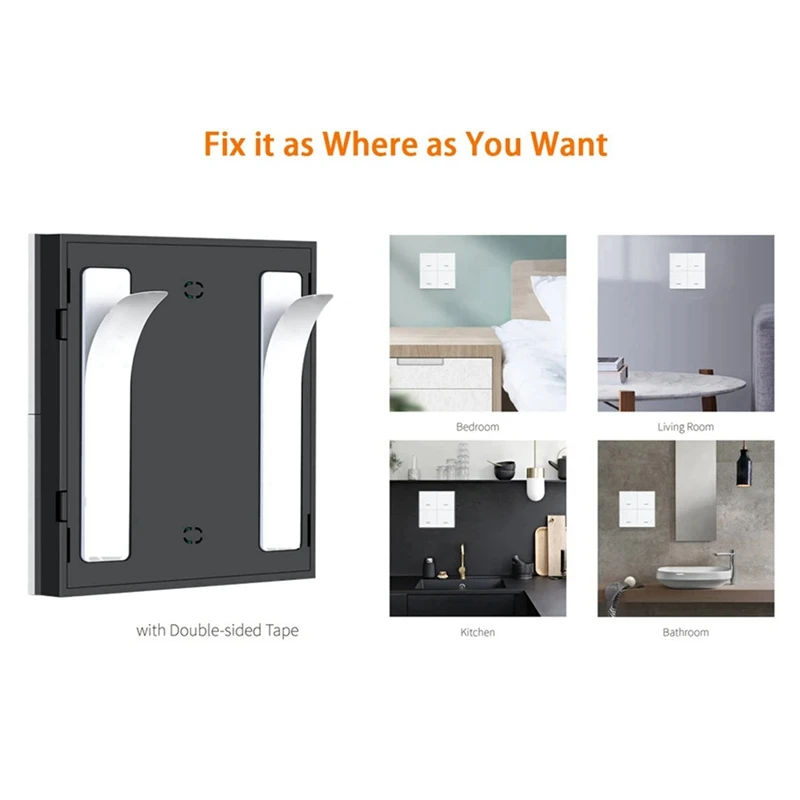 Graffiti Zigbee Scene Switch Zigbee Scene Switch ABS Zigbee Scene Switch 4-Button Scene Switch Support Home Assistant