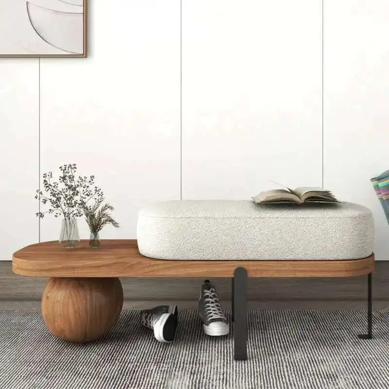 الشمال خشب متين حذاء البراز الإبداعية أريكة من الصوف المدخل كبار الشعور مرحاض غرفة المعيشة الشرفة المنزلية تركيب الراحة مقاعد البدلاء