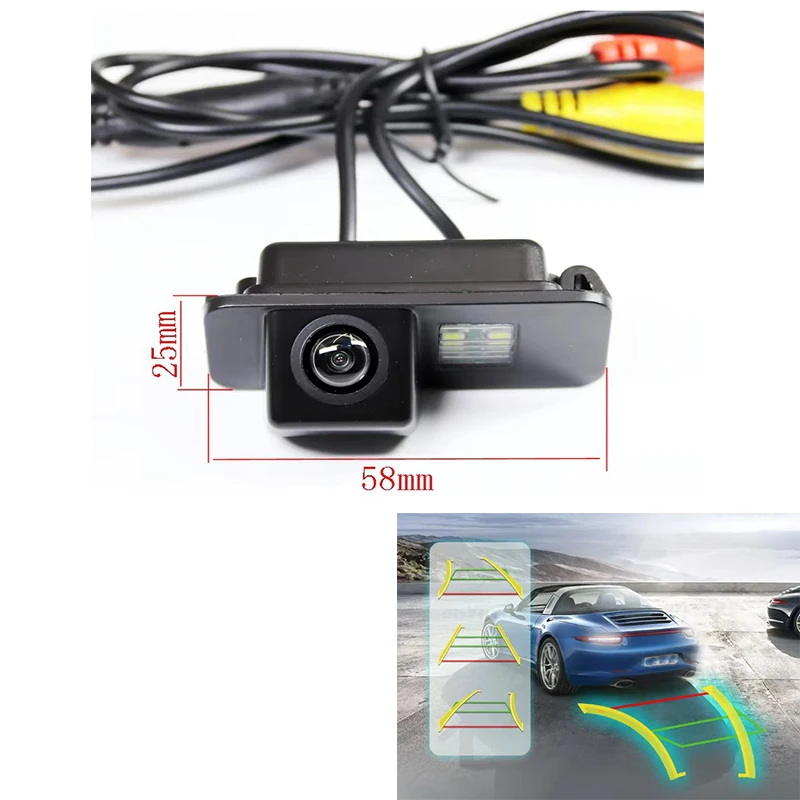 Dynamic Trajectory Tracks Car Rear View Backup Parking Camera For Ford Focus Hatchback MK2 Fiesta S-max Kuga Mondeo