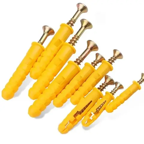 M6 M8 Drywall Screw Anchor Kit Plastic Anchors Philips Screws Galvanized Fastener Assortment Set Self Tapping Screws for Plastic