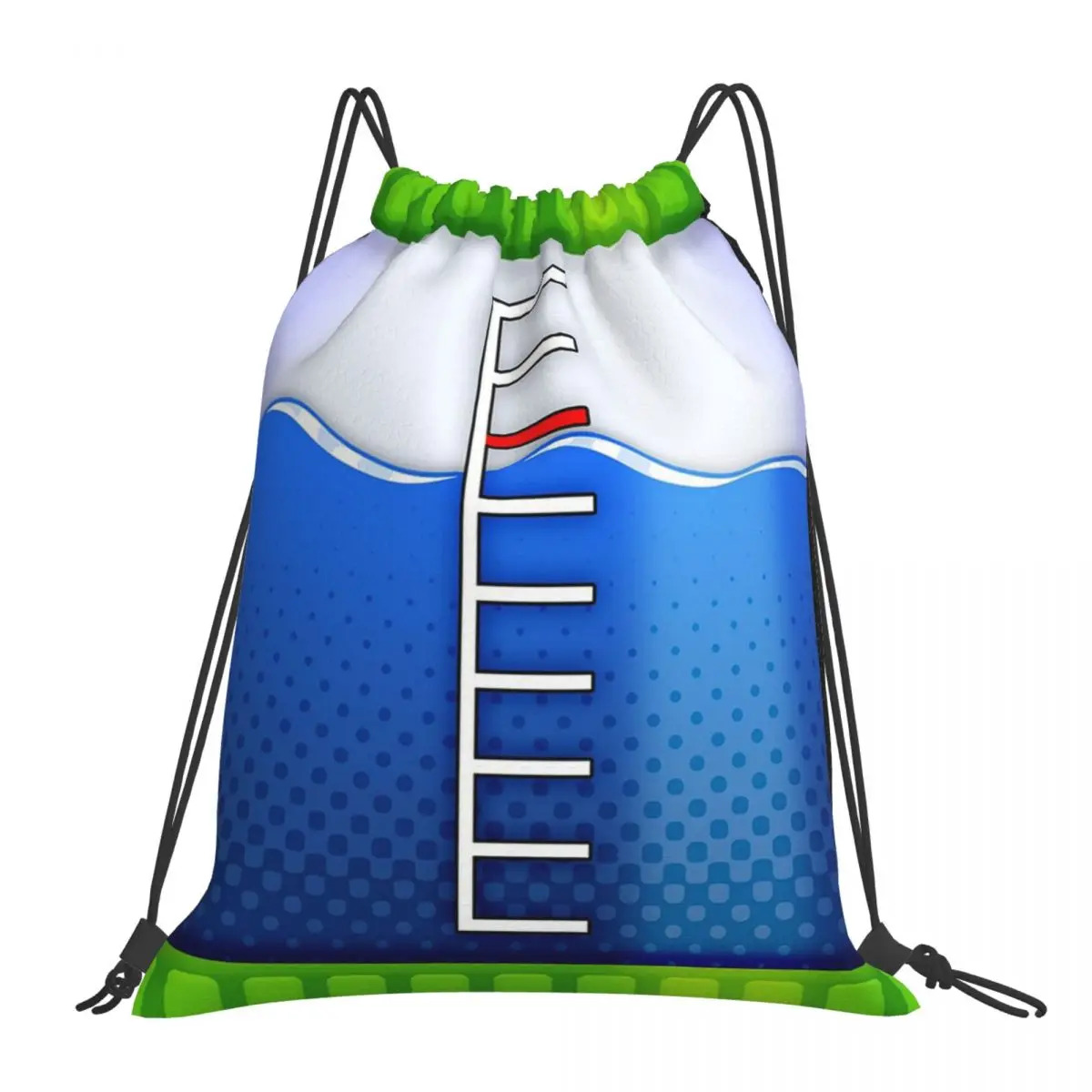 

Рюкзак на шнурке для мужчин и женщин, модная переносная спортивная сумка с карманами, с голубыми чернилами, для студентов