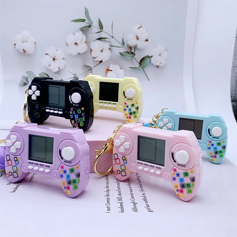 Fashion Mini Game Machine Toy Macaron Cartoon Creative Gift Keychain