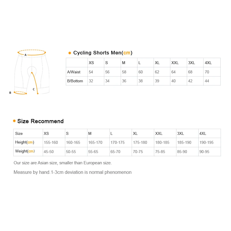 CSPD Men Cycling Bib Shorts with Gel Pad, Mountain Bike Shorts Powerband Gripper, Breathable Road Bicycle Tight Culotte Ciclismo