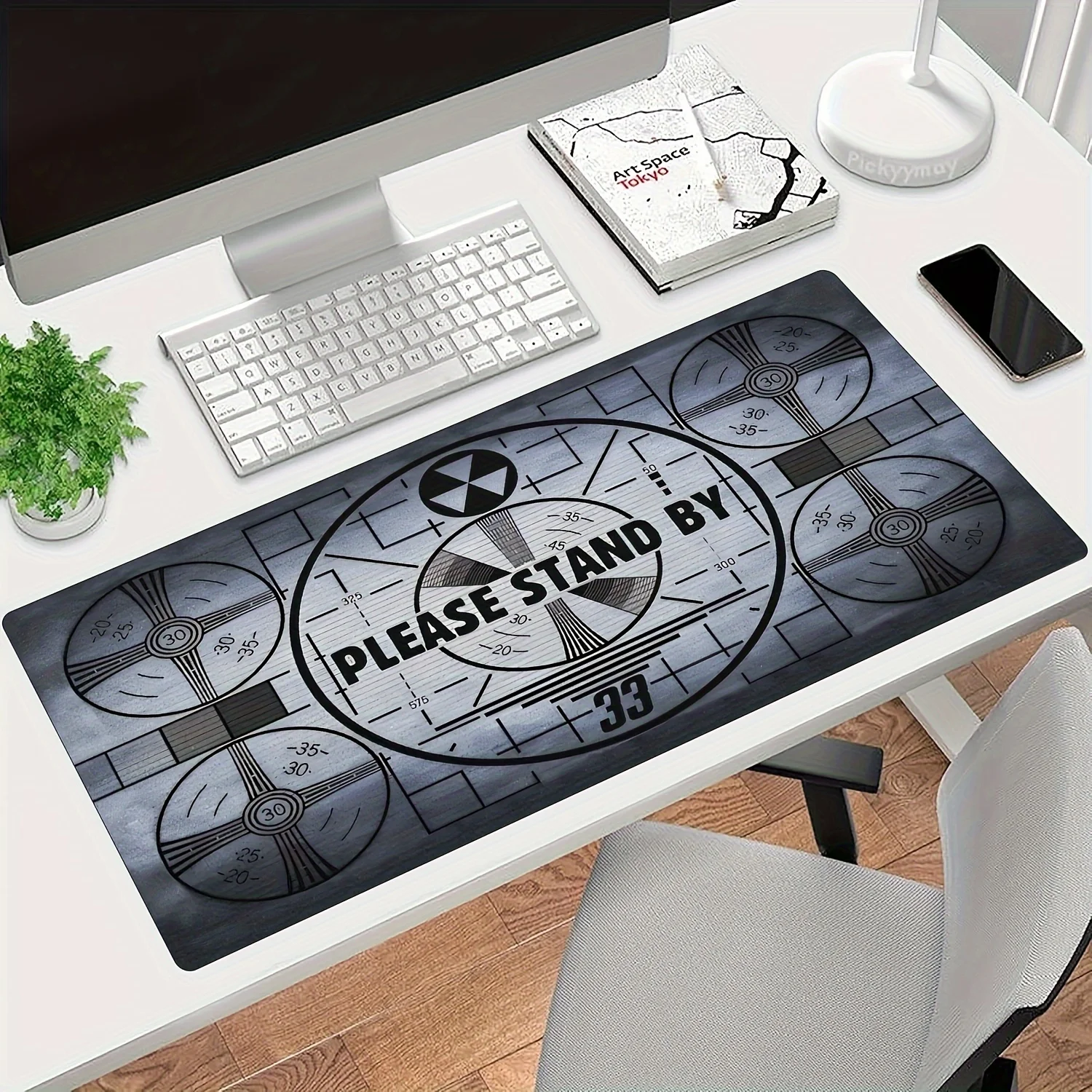 Retro TV Test Pattern Mouse Pad Large Non-Slip Rubber Gaming Mat for Office and Home Workstation