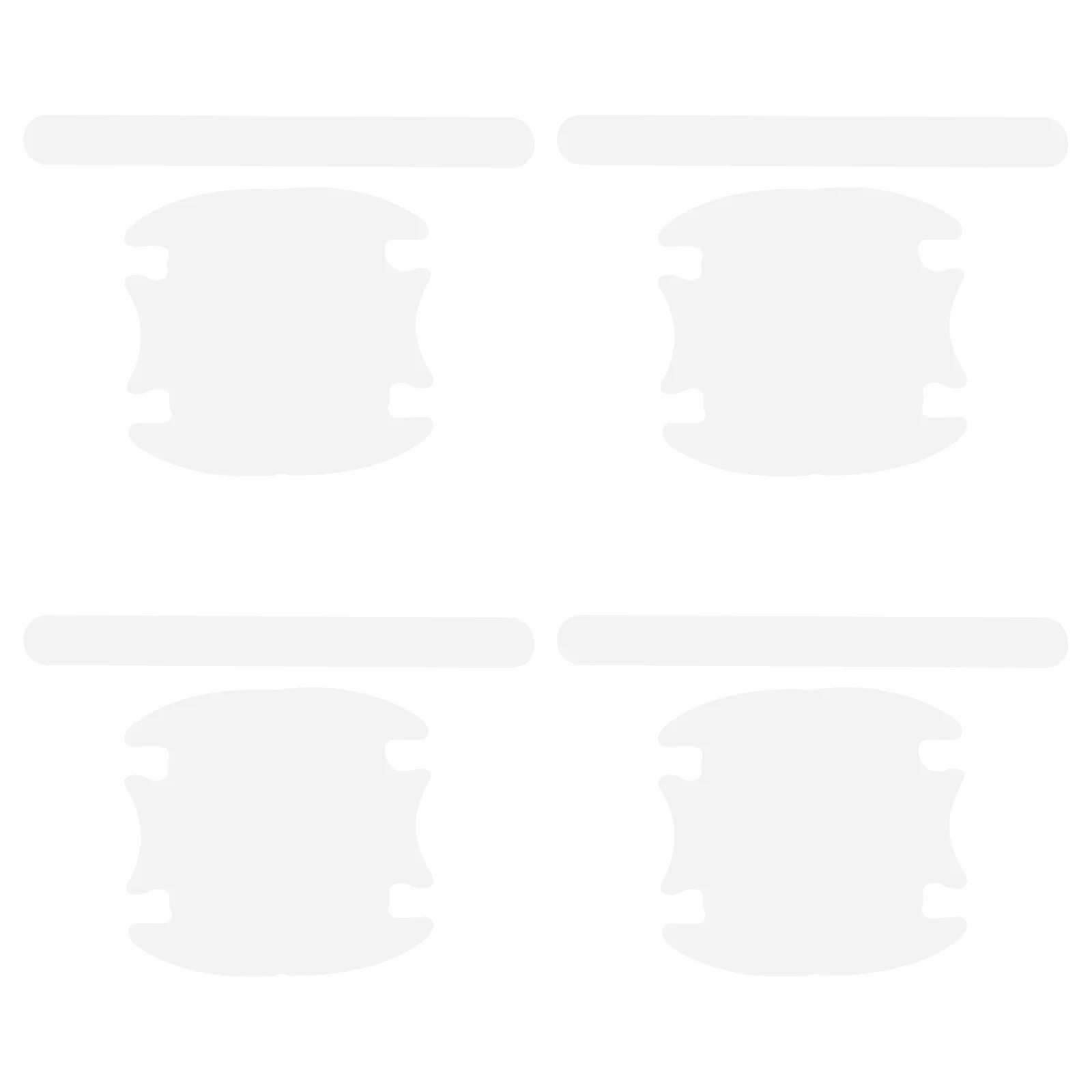 4 قطعة مقبض باب السيارة ملصق طبقة رقيقة واقية لمقاومة الخدش دائم مقاوم للماء غطاء تزيين السيارات متوافق مع #1