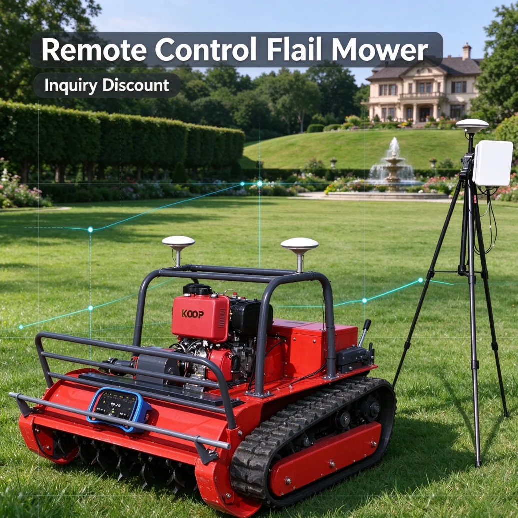 Customized Remote Control Flail Mower gps for intercropped camellia forest, weed shredding for herb interplanting.