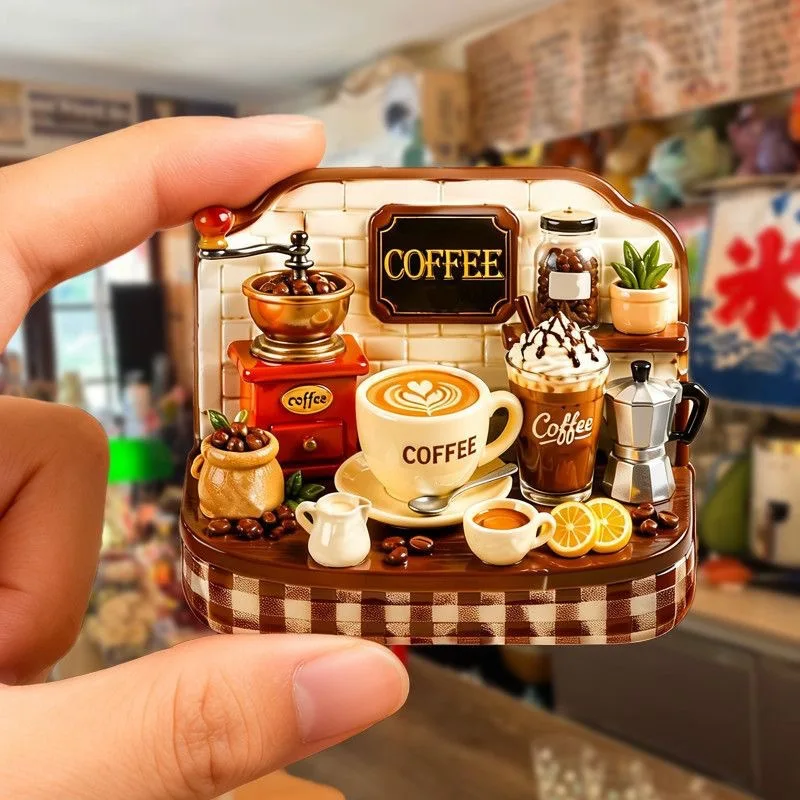 Retro Resin 3D Relief Refrigerator Magnets, Nature Animal Wine Cellar Mini Decor, Creative Fridge Stickers Unique Home Ornament