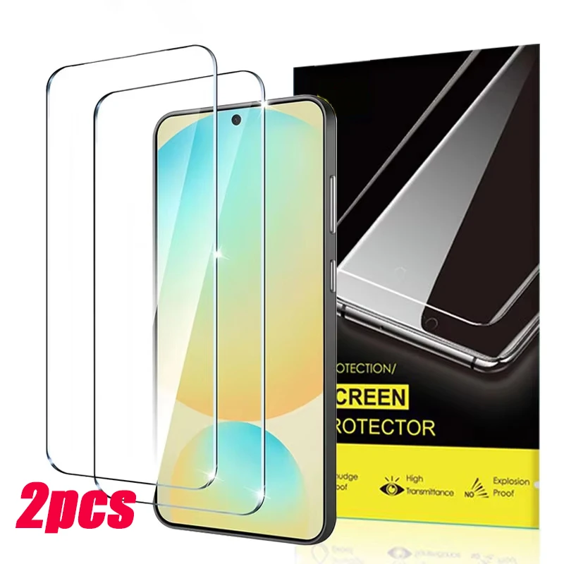 2PCS Tempered Glass For Xiaomi 17 15 17 Pro Max 17 Pro Screen Protector Support Fingerprint Unlock Bubble Free Clear Film Glass