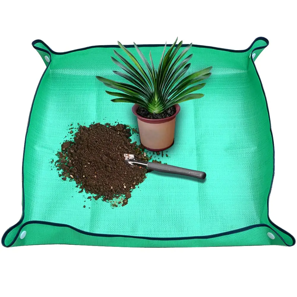 65CM Planting Mat PE Gardening Potting Mats Reusable Garden Transplanting Pad Waterproof Plant Repotting Mat Flower Pots Pads