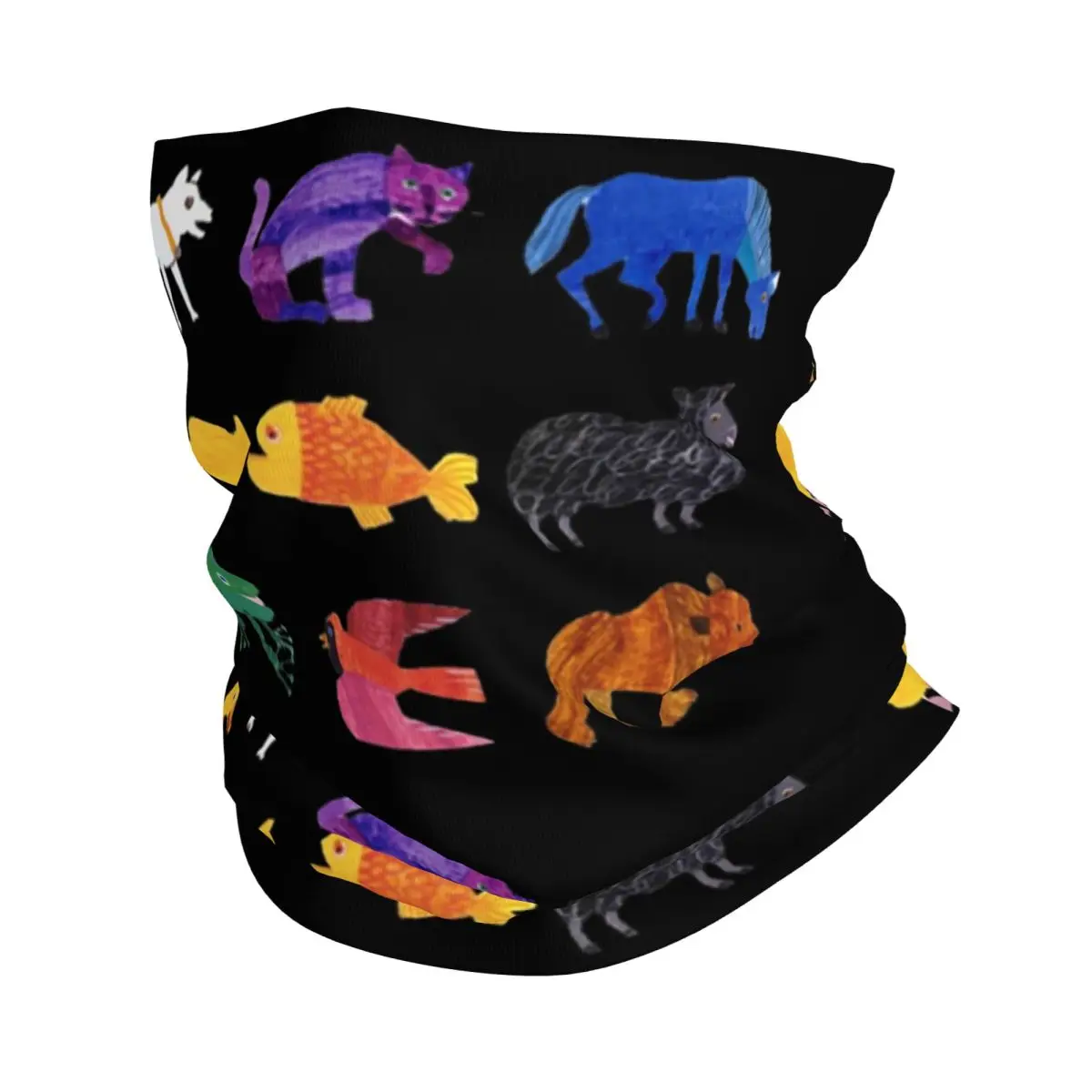 Eric Carle Animals Bandana cubierta para el cuello bufanda envolvente estampada máscara facial multifunción senderismo pesca Unisex adulto transpirable