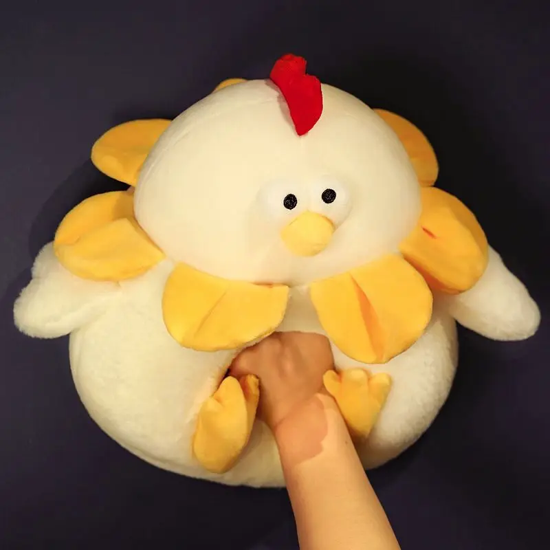 Vegetable Chicken Pillow Doll Cute Little White Chicken Plush Doll Pillow Birthday Gift for Girls