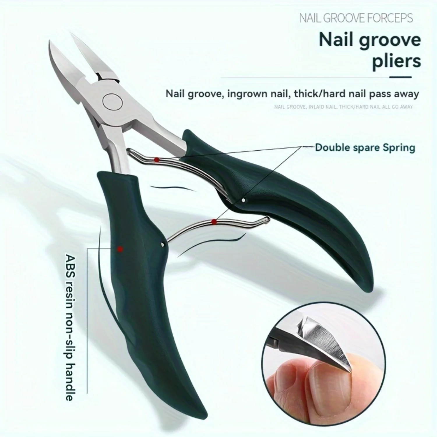 ชุดกรรไกรตัดเล็บ 13 ชิ้นพร้อมที่กันจอนและดันหนังกําพร้า - เครื่องมือแต่งเล็บแบบพกพาสําหรับใช้ ไม่ต้องใช้แบตเตอรี่