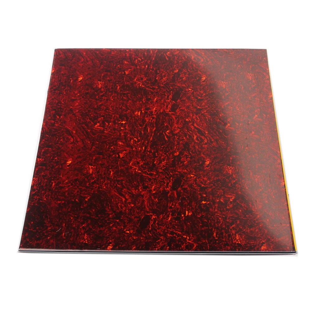 

Red Tortoise Shell Pickguard Material Sheets for Acoustic Guitar 44X DIY Blank Plates Scratch Heat Wear Resistant Protective