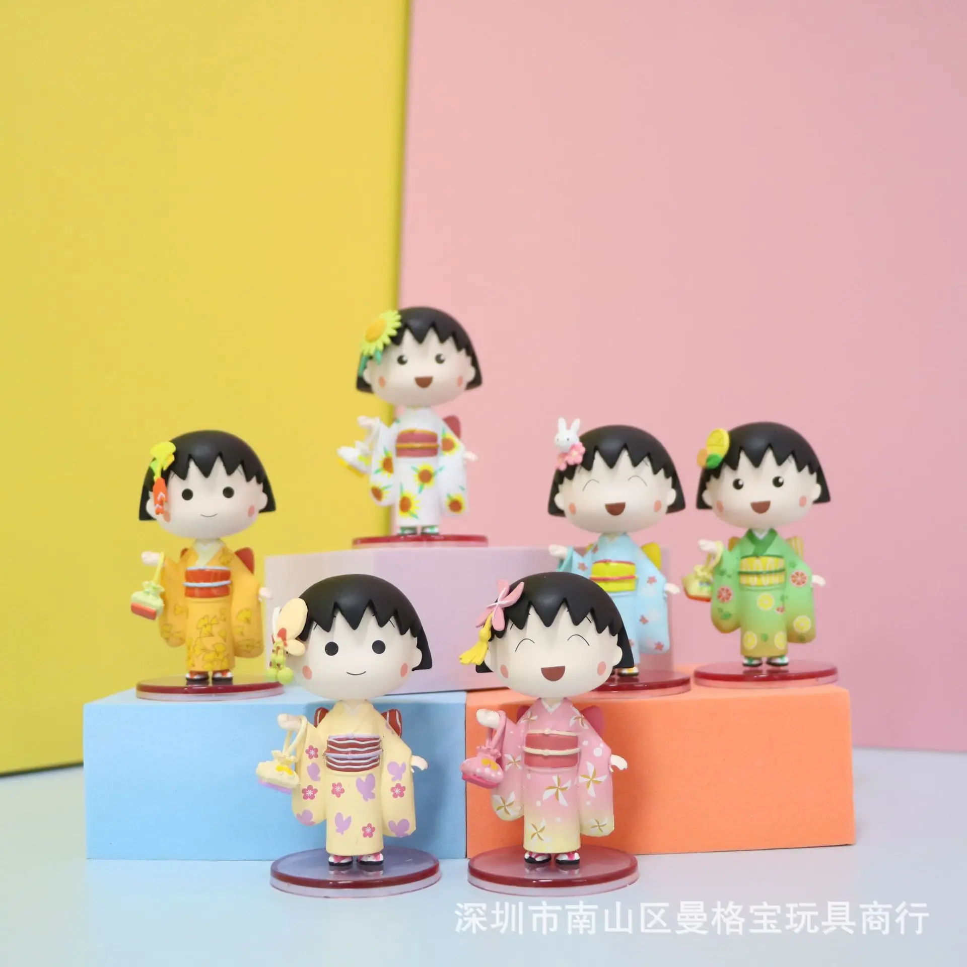 

Chibi Maruko-chan Animation, Peripheral Cute Figures, Kimono Series, Girls’ Gifts, Kawaii Desktop Ornaments Decoration