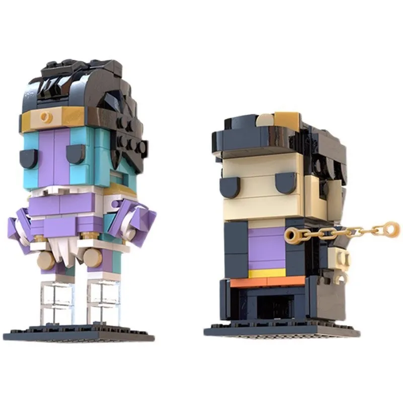 

New HOt Movie Japan Anime JoJo's Figures Bizarre Adventure Character Jotaro&Star Platinum Brickheadz Building Blocks Kid Toys