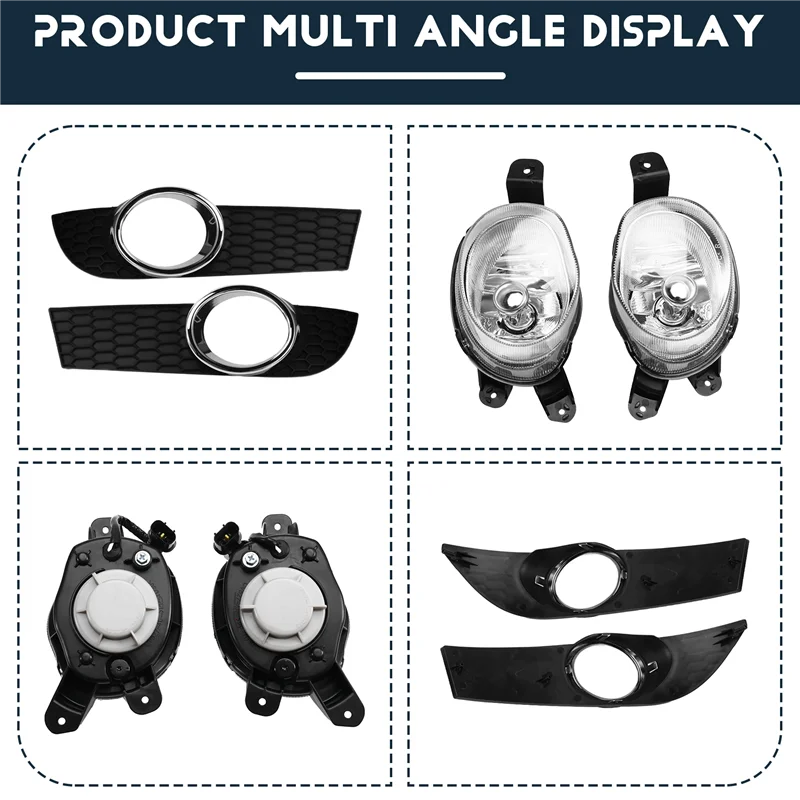 

Excellent-1Set Car Front Fog Lamp Foglight Assembly For Aveo 2009 2010 2011 With Wire Switch Upgrade Kit