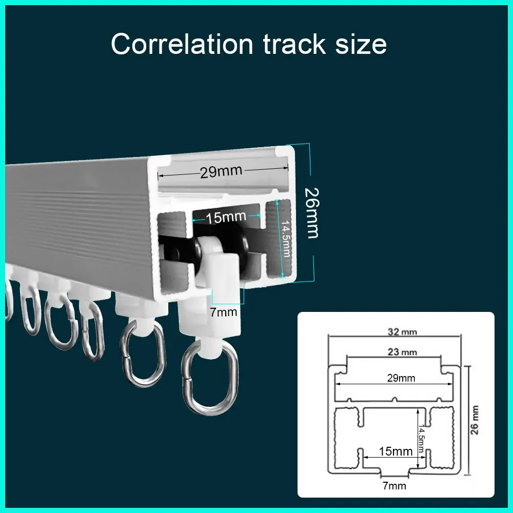 Customizable Electric Curtain Track Rails for Zigbee Wifi Tuya Smart Curtain Motor Home Customizable for Ziptrack Railway