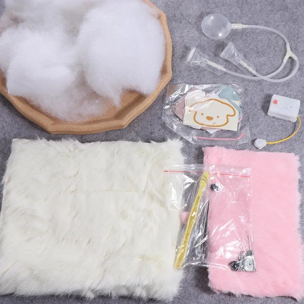 Bavoir en Peluche avec Sac à Beurre en Forme de Lapin, Matériel Statique, Kit d'Artisanat pour Animaux, DIY