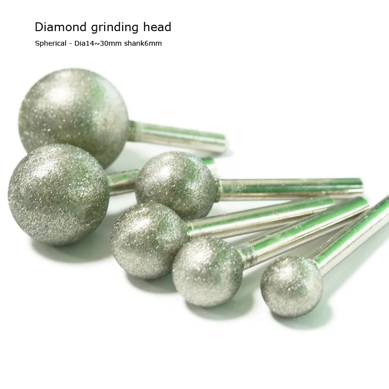 

3 шт. сферическая алмазная шлифовальная головка, шаровая шлифовальная головка диаметром 14-25 мм для стекла, камня, керамики, сплавов, полировки, зернистость 60/120