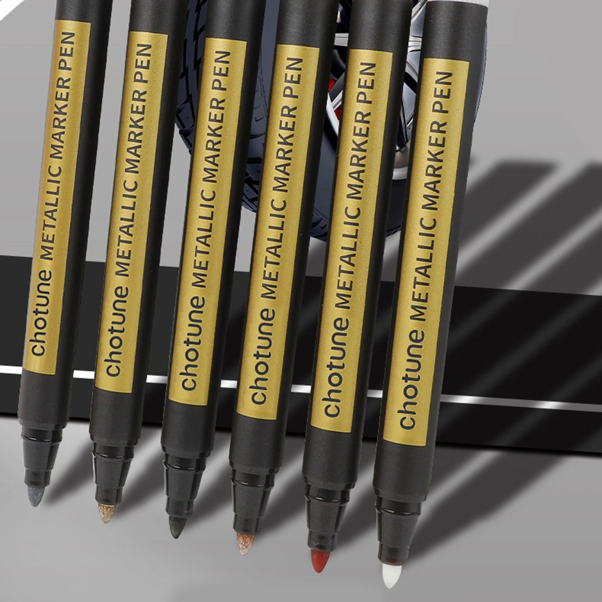 

10-цветные металлические маркеры, ручки премиум-класса, водонепроницаемые, для наскальной живописи, керамических поверхностей, поделок своими руками, художественных принадлежностей