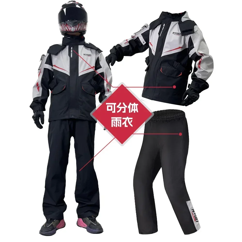 Motorcycle Raincoat Suit Rainstorm Prevention Jacket Pants Camping Hiking Fishing Raincoat Moto Raincoat Motorcyclist Rider Rain