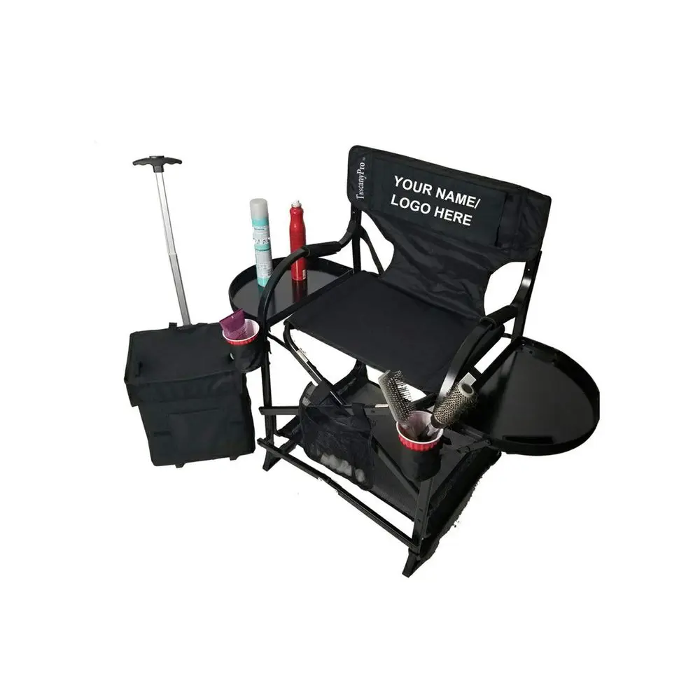 

Makeup and Hairstylist Chair amp Storage Cart, Adjustable Seat Height with Carry Bag