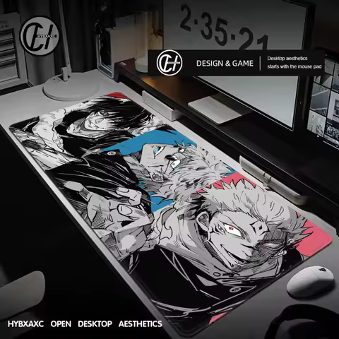 Anime Jujutsu KaisenBig Mouse Pad Gojo Satoru&amp;Geto Suguru Gaming Mouse Pad XXL Large Desk Mat Computer Accessories Game Mousepad