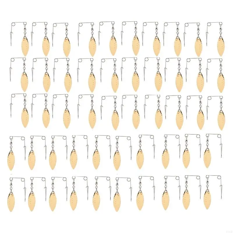 

340F 50Pcs Spinnerbaits Smooth Spoons Rigs Spinner Spinnerbait Spinner Enduring