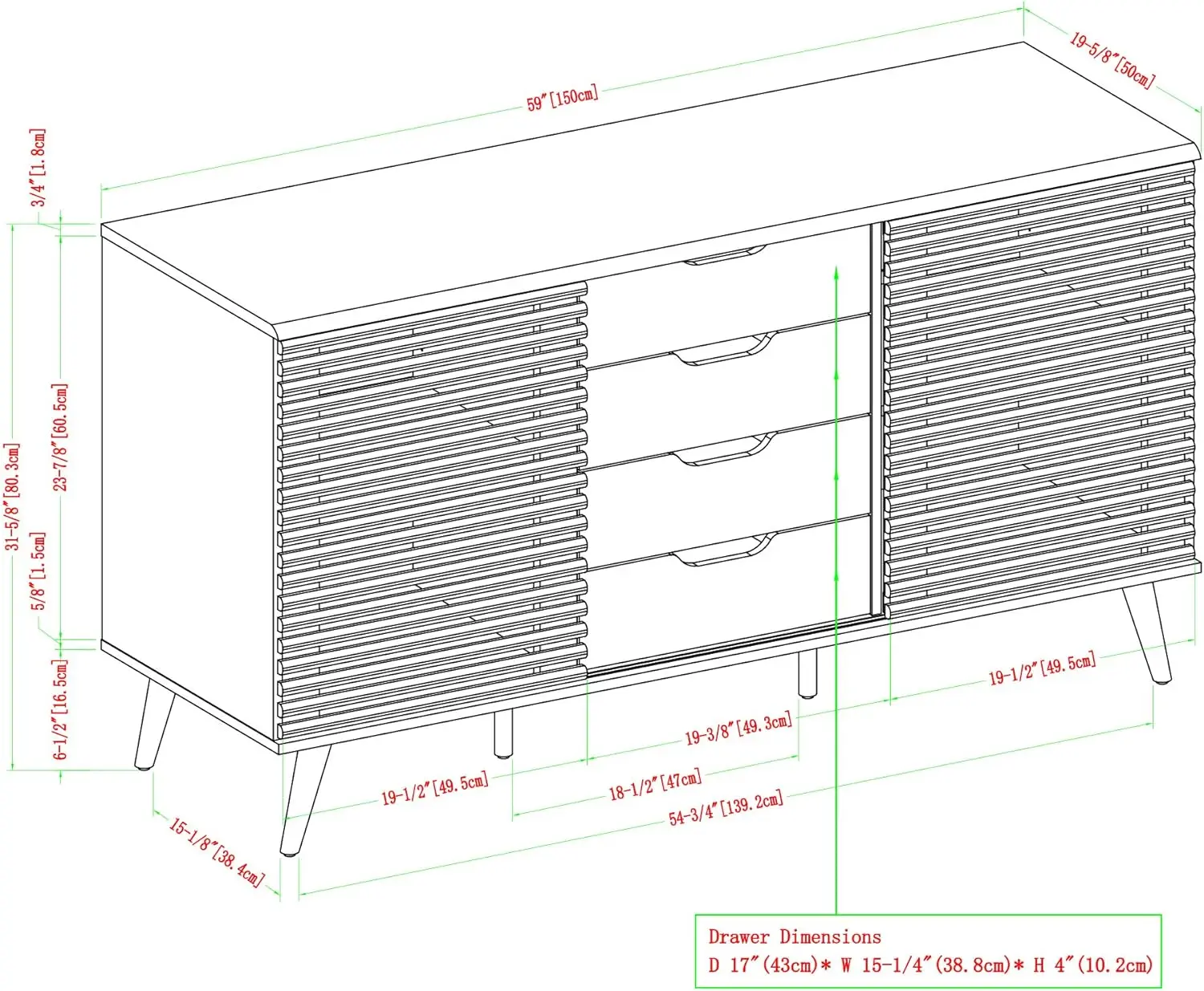 Armoire de planche de bois avec porte market, armoire d'entrée, rangement console, salle à manger, noir, 4 m, 59 po