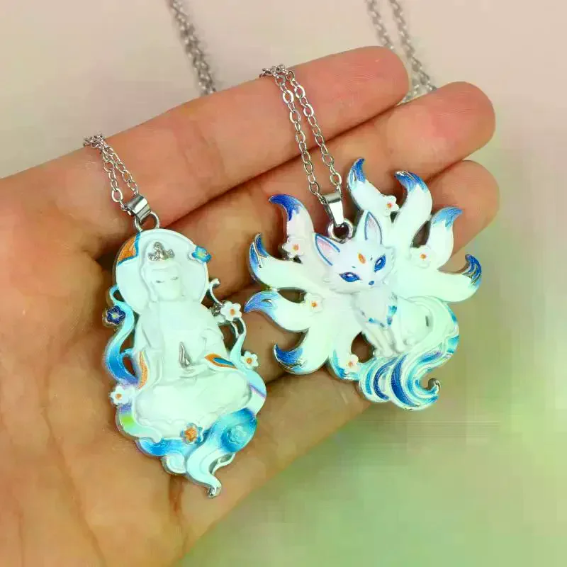 Fox Enamel Pendant Cute & Aesthetic Modern Trends With Chinese Style Perfect Gift For Friends & Family Nine-tailed