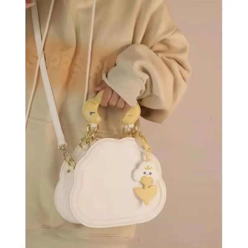 New Japanese Crossbody Bag Women\'s Versatile Handbag Cute Shoulder Bag Cream Cloud Bag Summer Tote Bag Fashion