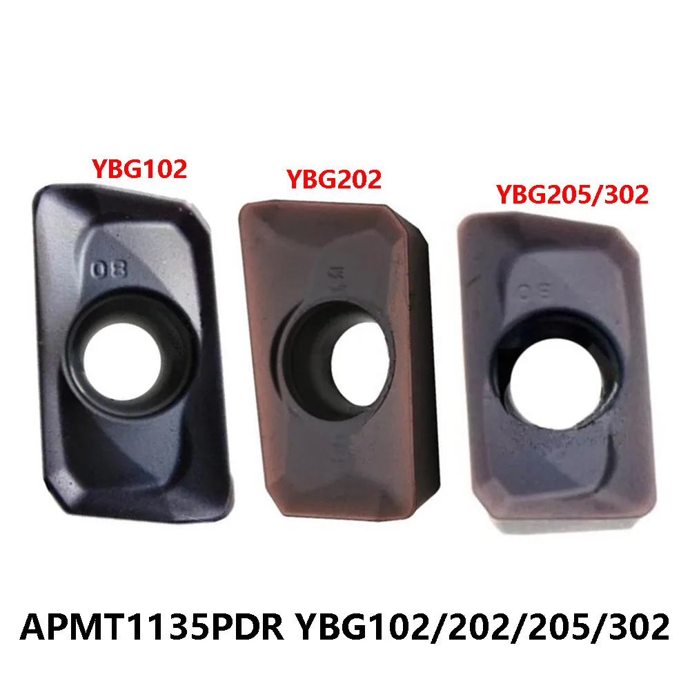 

10Pcs carbide inserts APMT1135PDR APMT160408PDER YBG102 YBG202 YBG205 YBG302 free shipping