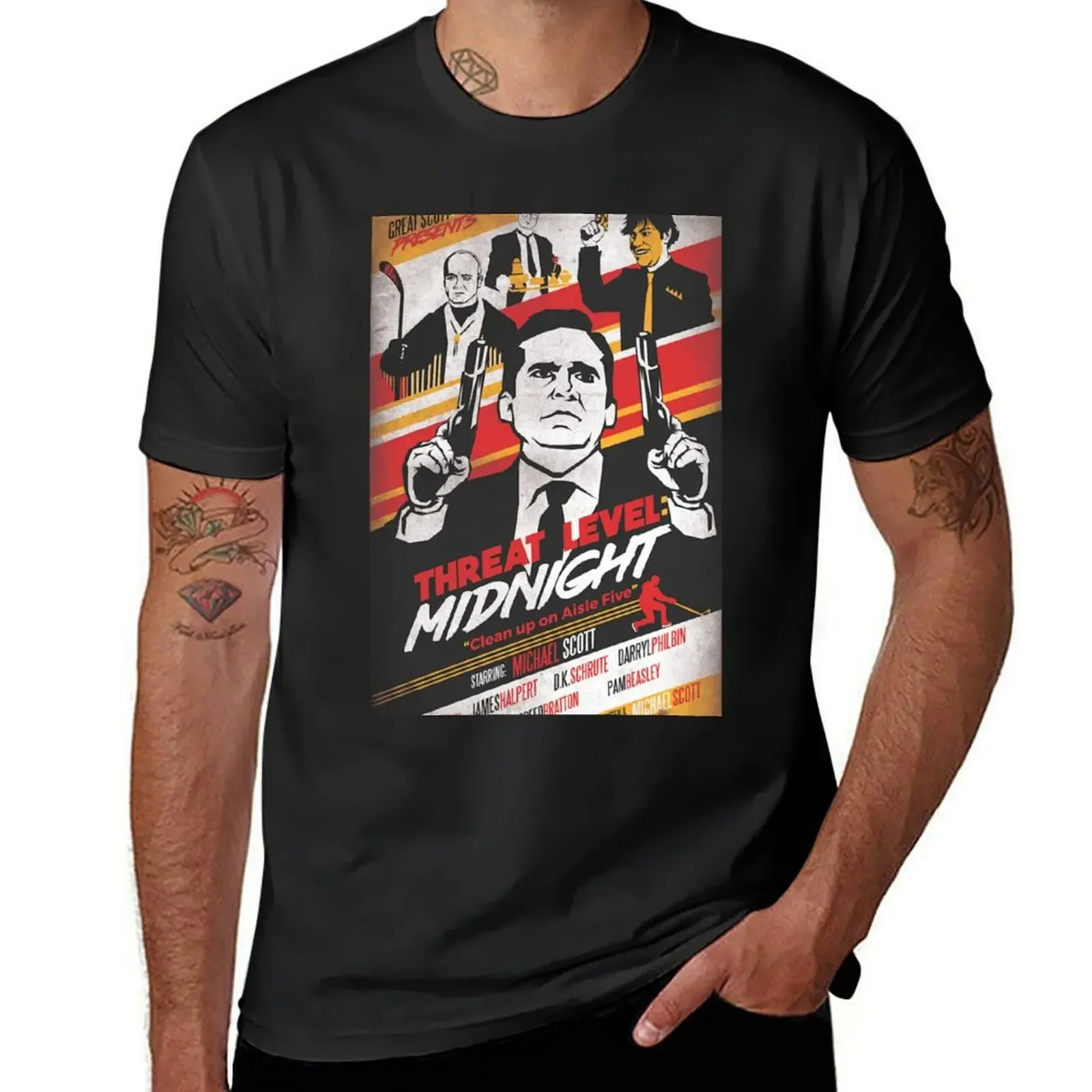 Threat Level Midnight: Clean up on Aisle Five T-Shirt anime shirt oversized designer shirts Men's clothing