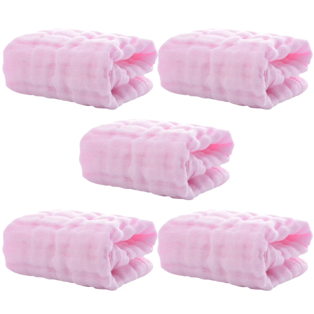 5Pcs Cotton Baby Face Towels Soft Absorbent Burping Drool Saliva Cloths Baby Necessities Muslin Washcloths Muslin Burp Cloths