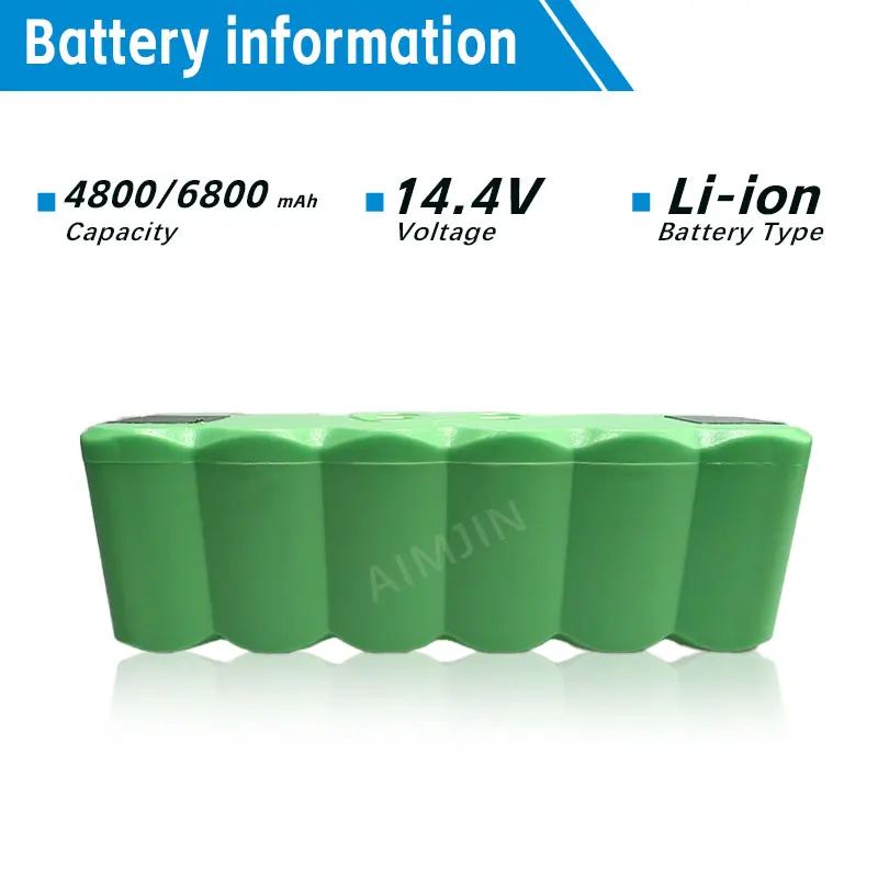 New 14.4V 4.8Ah 6.8Ah  Lithium Battery For IRobot Roomba Vacuum Cleaner 500 600 700 800560 620 650  770 780 880 Series