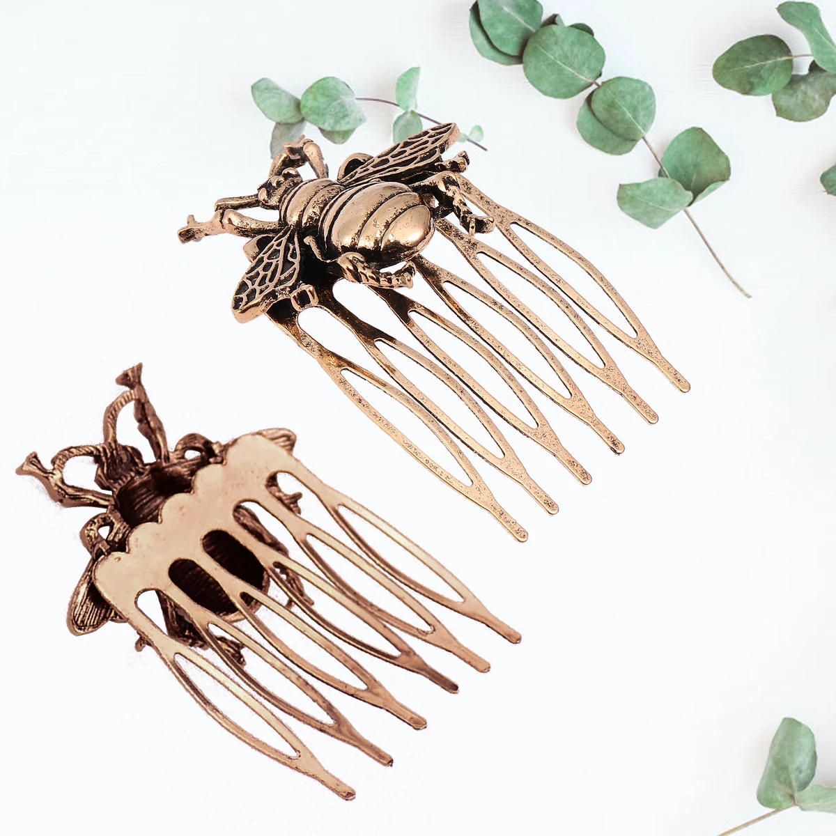 

4 шт., винтажные расчески для волос, железная вставка в виде пчелы, свадебная вечеринка, банкет, элегантные аксессуары для прически для пучков