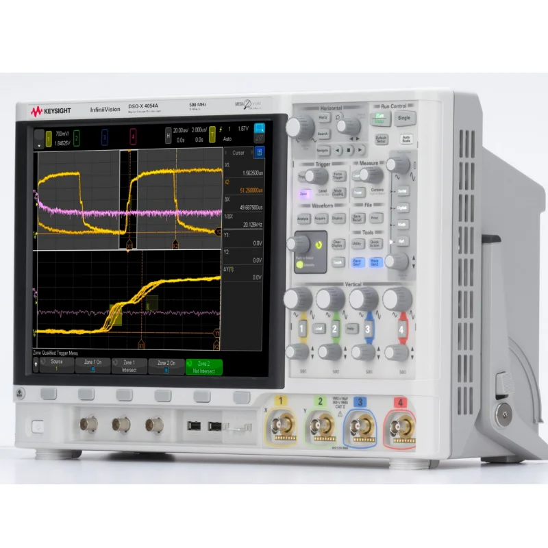 Keysight DSOX4054A Oscilloscope: 500 MHz, 4 Analog Channels,1-million-waveforms/sec update rate,12.1-inch display