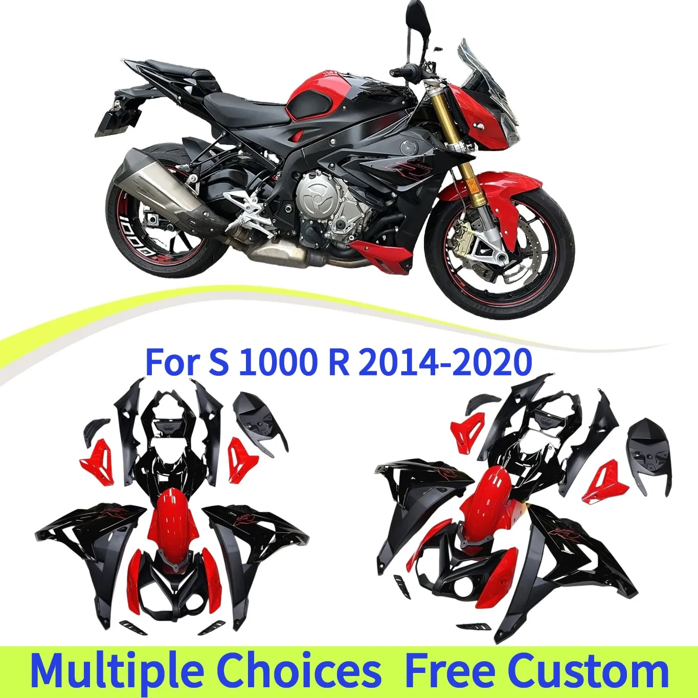 

Пластиковые обтекатели из АБС-пластика для мотоциклов BMW S1000R 2014-2020: Комплект для замены кузова (Aftermarket)