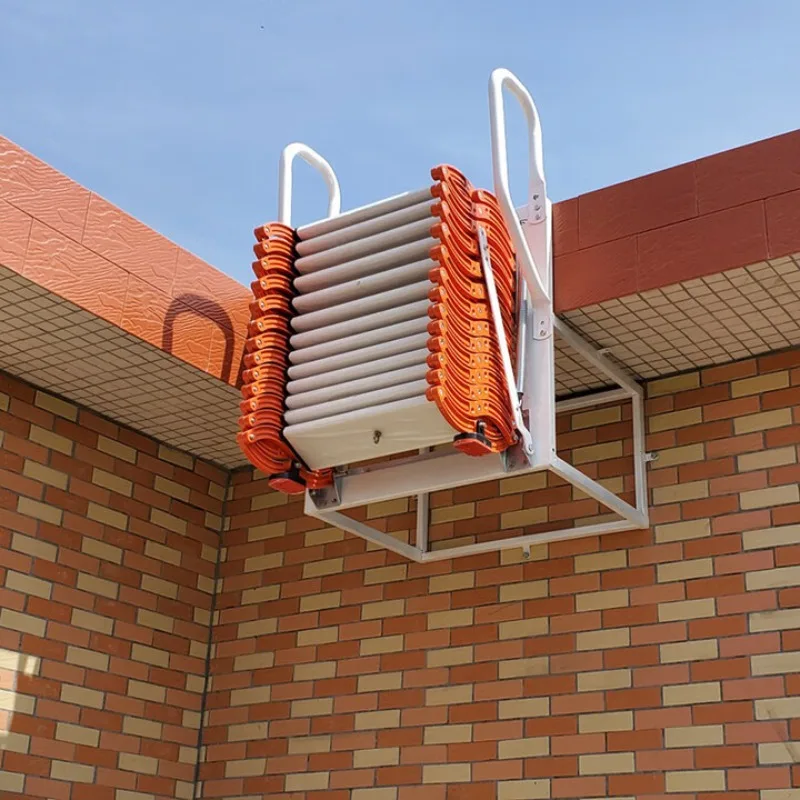 2025 سلم تلسكوبي العلية الجديد منصة منزلية خارجية مقصورة مزدوجة سميكة معلقة على الحائط قابلة للطي رفع منزل صغير #1